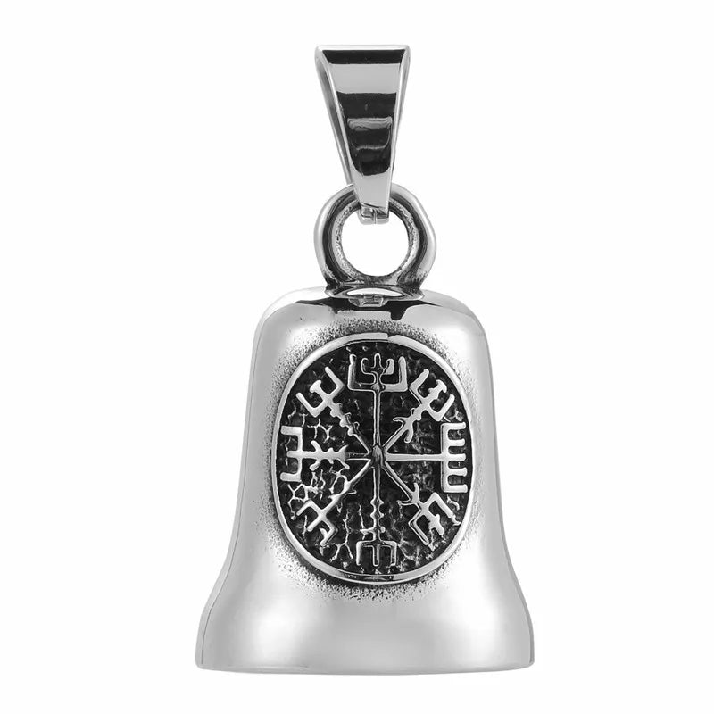 Norse Vikings Pendant Stainless Steel Vegvisir Compass Nordic Runes Odin Men Women Necklace Gift