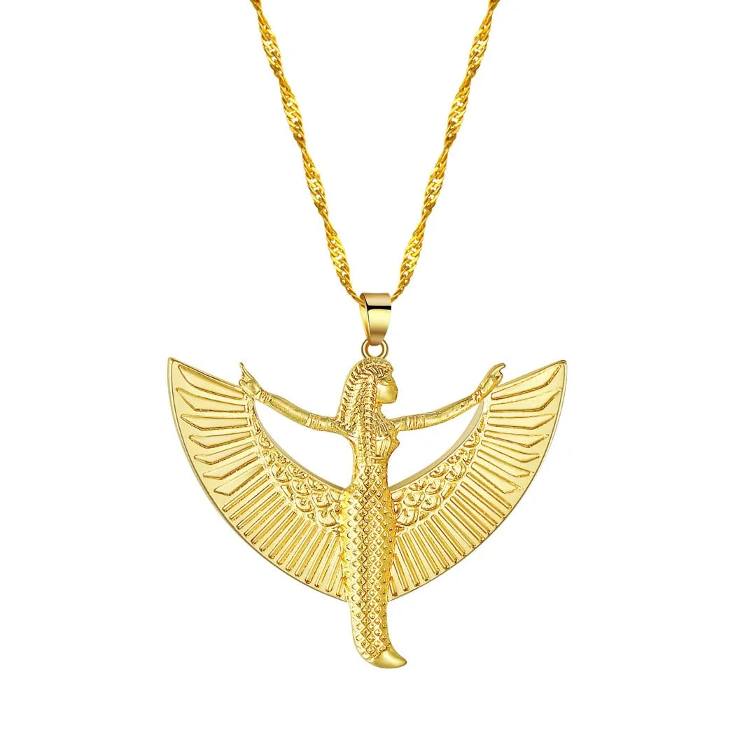 CHENGXUN 2021 Trend Isis Goddess Necklace for Women Egyptian Occult Deity Necklace Pendant Jewelry For Lover