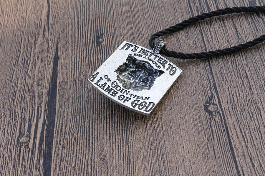 1pcs lanseis viking Wolf Odin Valhalla jewelry Norse Thor Pagan Gods men pendant Heathen Asatru Celt Norse Rune  Animal necklace