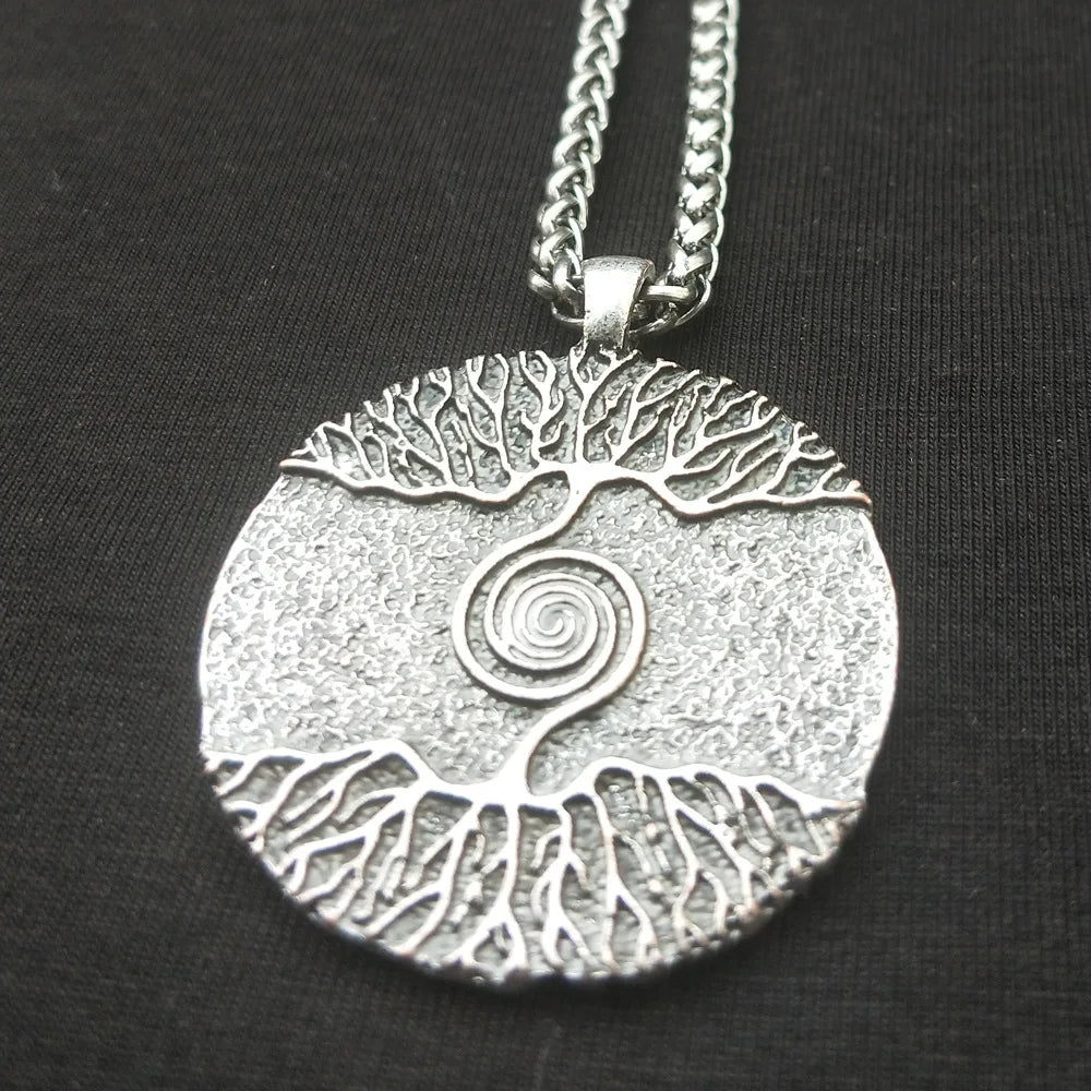 Vikings Amulet The Tree of Life Yggdrasil Nordic Talisman Pendant Necklace Viking World Tree Norse Mythology  Viking Jewelry