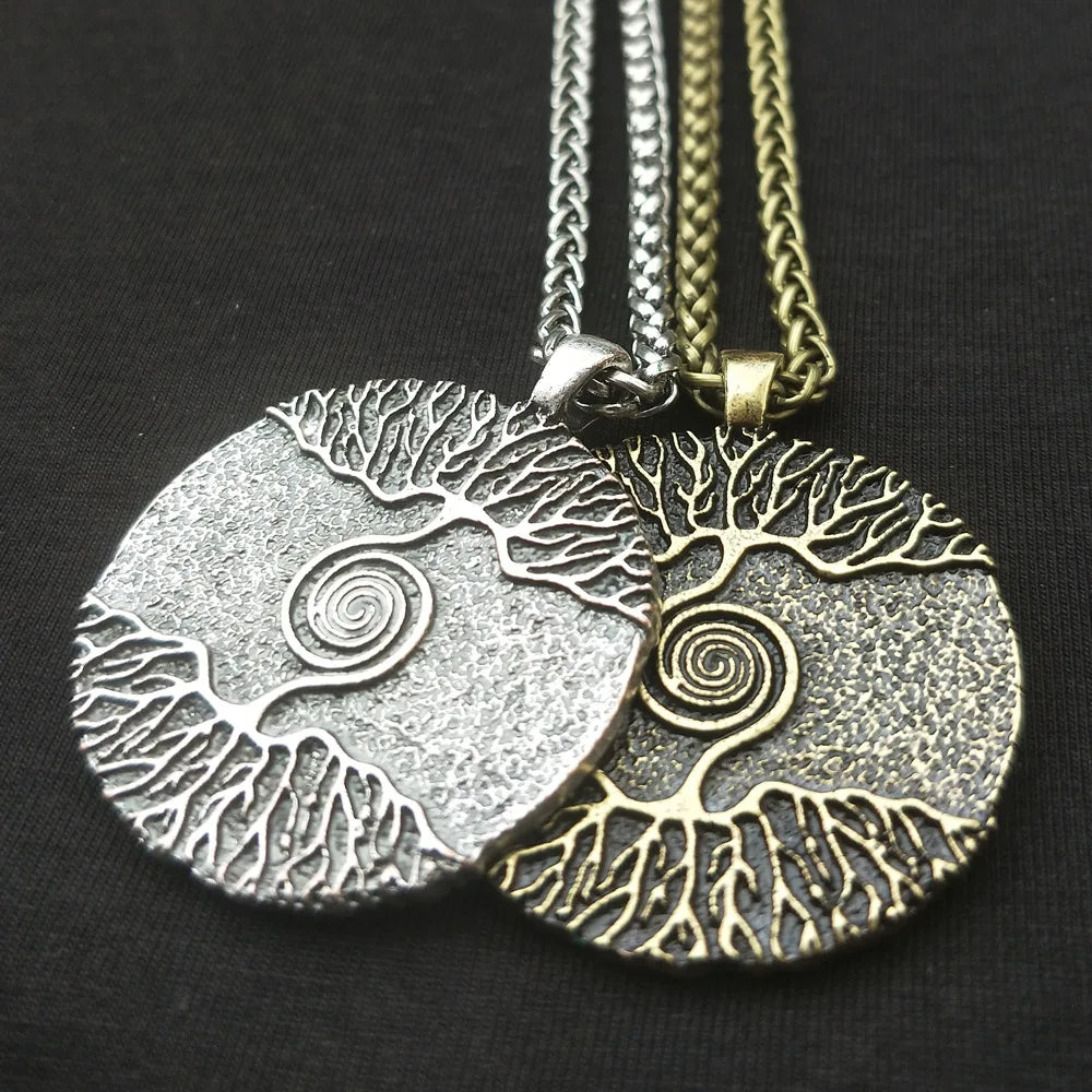 Vikings Amulet The Tree of Life Yggdrasil Nordic Talisman Pendant Necklace Viking World Tree Norse Mythology  Viking Jewelry