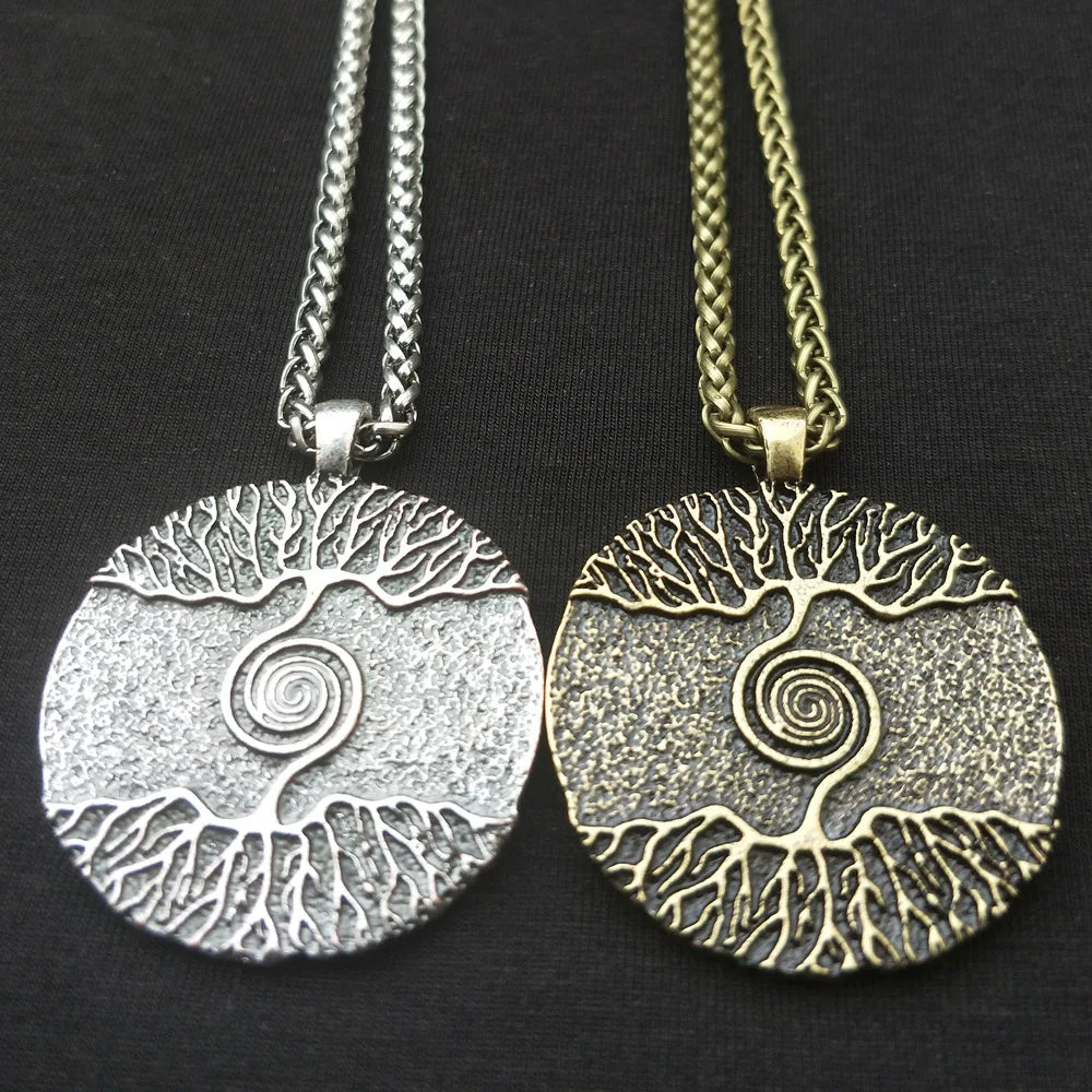 Vikings Amulet The Tree of Life Yggdrasil Nordic Talisman Pendant Necklace Viking World Tree Norse Mythology  Viking Jewelry