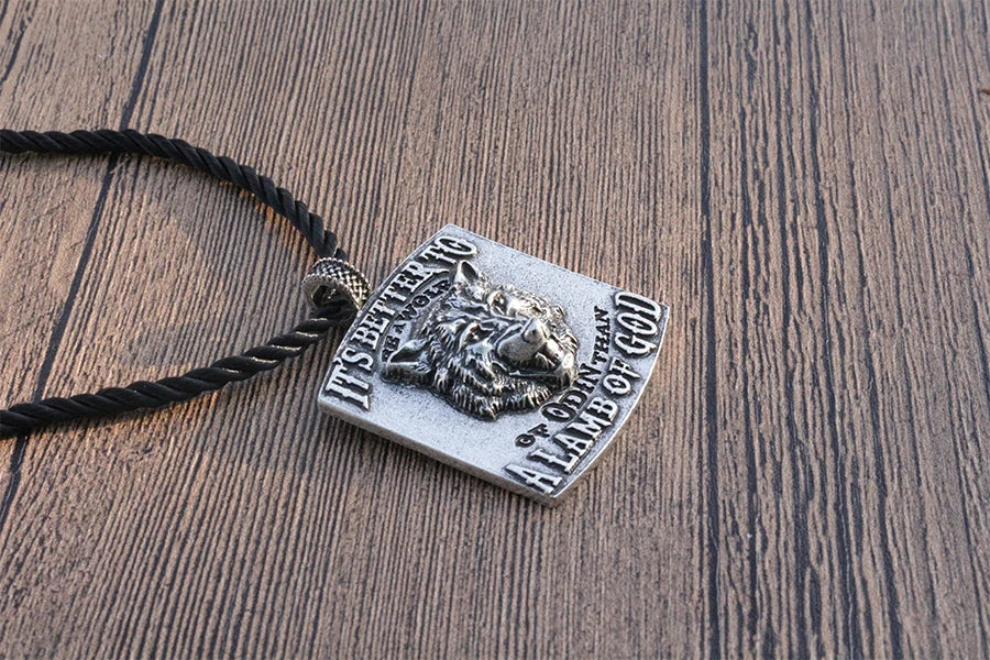 1pcs lanseis viking Wolf Odin Valhalla jewelry Norse Thor Pagan Gods men pendant Heathen Asatru Celt Norse Rune  Animal necklace