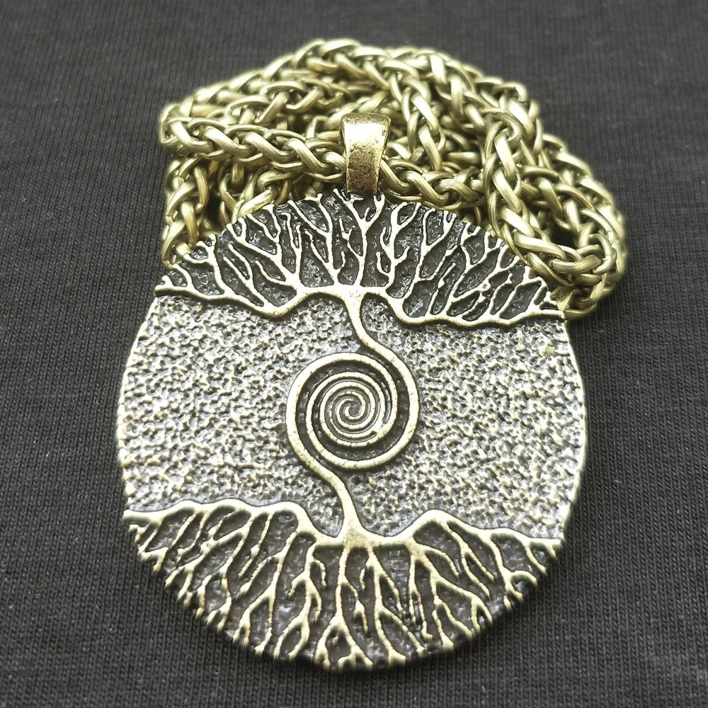 Vikings Amulet The Tree of Life Yggdrasil Nordic Talisman Pendant Necklace Viking World Tree Norse Mythology  Viking Jewelry