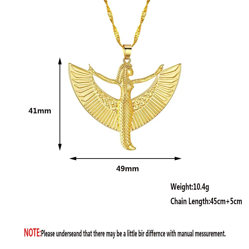 CHENGXUN 2021 Trend Isis Goddess Necklace for Women Egyptian Occult Deity Necklace Pendant Jewelry For Lover