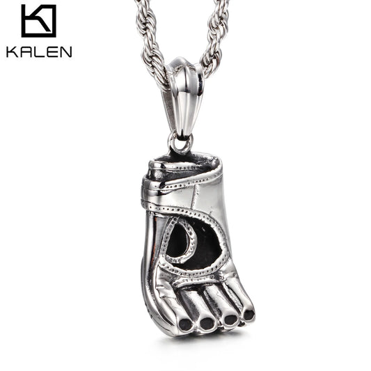 Boxing Gloves Pendant Necklace - Stainless Steel 316L - KP52595-BD