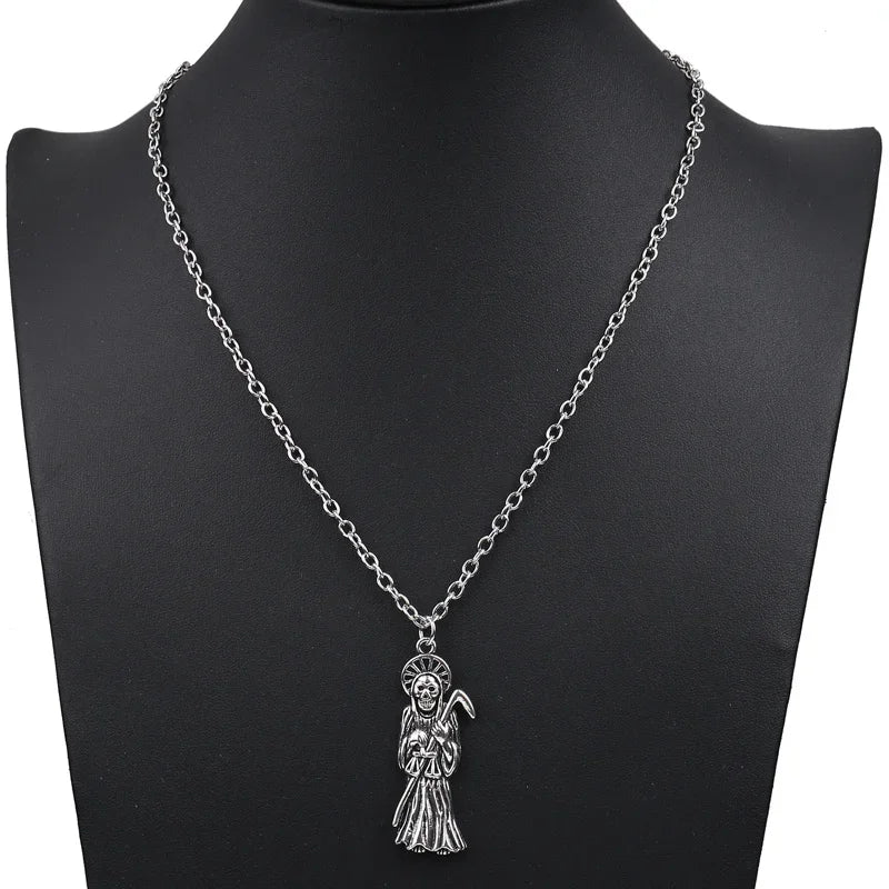 Santa Muerte Necklace - santa muerte st muerte Rootwork rootworker hoodoo voodoo occult Aztec Maya magic altar ritual