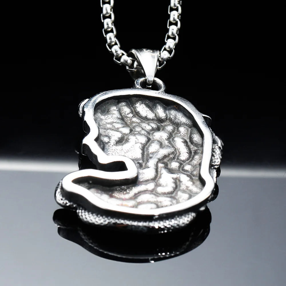 Ancient Greek Mythology Snake Lady Medusa Pendant Necklace Punk Hip Hop Fashion Men's Jewelry