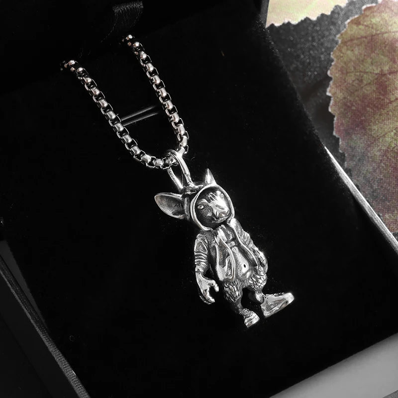 Retro Death God Anubis Pendant Ancient Egyptian Mythology Necklace Men's Domineering Amulet Charm Jewelry