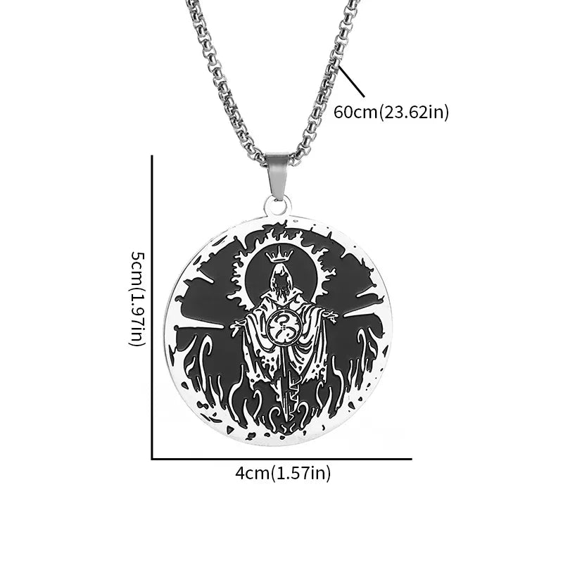 Fashionable Retro Ancient Greek Mythology Gift Jewelry Amulet Stainless Steel Pendant Necklace