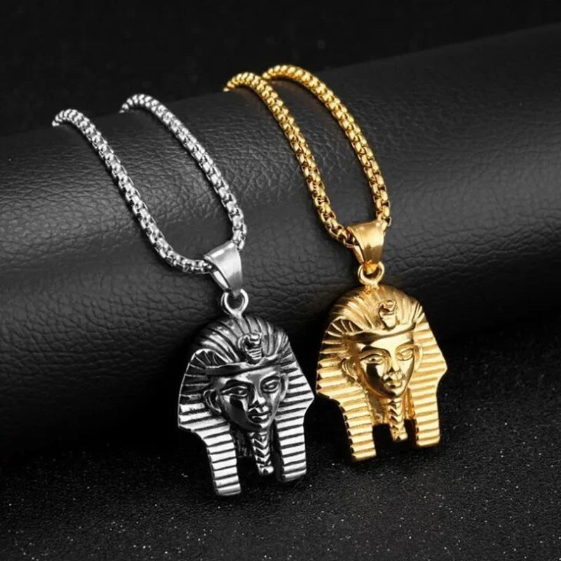 New Exquisite Fashionable Retro Egyptian Pharaoh Tutankhamun Pendant Necklace For Men And Women Versatile Decorative Jewelry