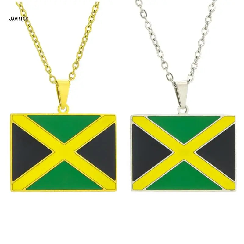 Fashion Country Map Necklace for Women Men Jamaica Pendant Necklace Gift D0LC