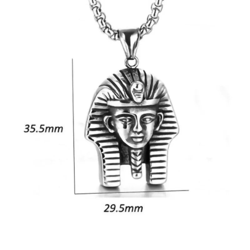 New Exquisite Fashionable Retro Egyptian Pharaoh Tutankhamun Pendant Necklace For Men And Women Versatile Decorative Jewelry