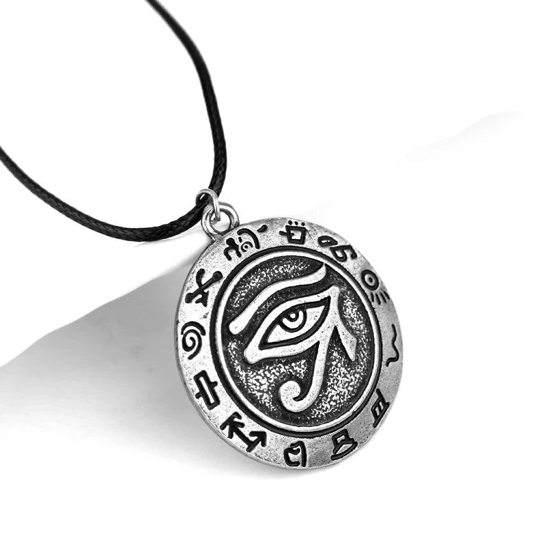 Ancient Egypt Symbol Necklace Vintage Egyptian Pharaoh Eye of Horus Pendant Necklaces For Women Fashion Jewelry