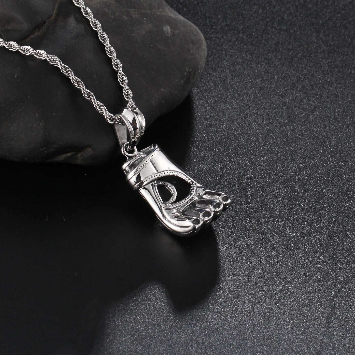 Boxing Gloves Pendant Necklace - Stainless Steel 316L - KP52595-BD