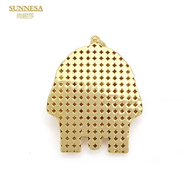 SUNNESA Unisex 18k Gold Plated Jewelry Sets for Egyptian Head Pendant Necklace Wedding Engagement Party Jewelry