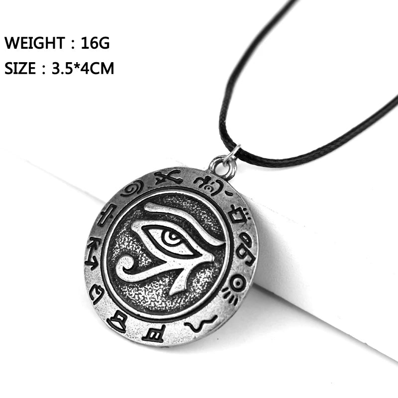 Ancient Egypt Symbol Necklace Vintage Egyptian Pharaoh Eye of Horus Pendant Necklaces For Women Fashion Jewelry