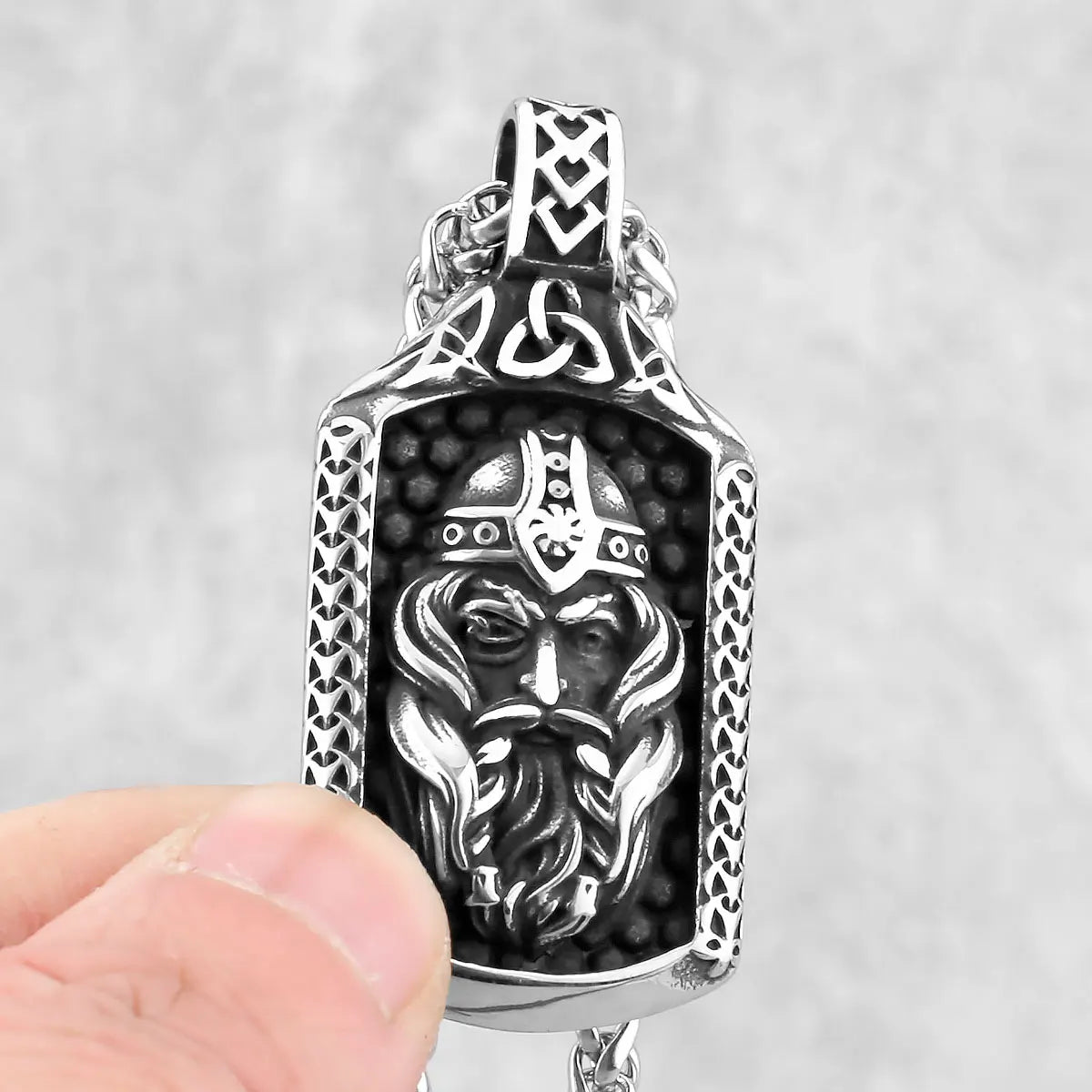 Retro Stainless Steel Egyptian Mythological Totem Pharaoh Viking Necklace Nordic Men's Fashion Amulet Jewelry Gift Wholesale