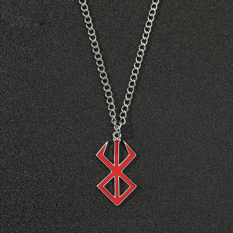 Fashion Berserk Necklace Guts Sword Logo Pendants Necklace Mad Warrior Of Norse Viking Mythology Men Chain Necklaces Gift