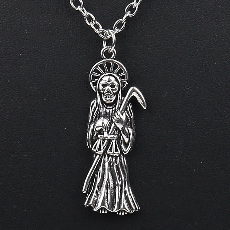 Santa Muerte Necklace - santa muerte st muerte Rootwork rootworker hoodoo voodoo occult Aztec Maya magic altar ritual