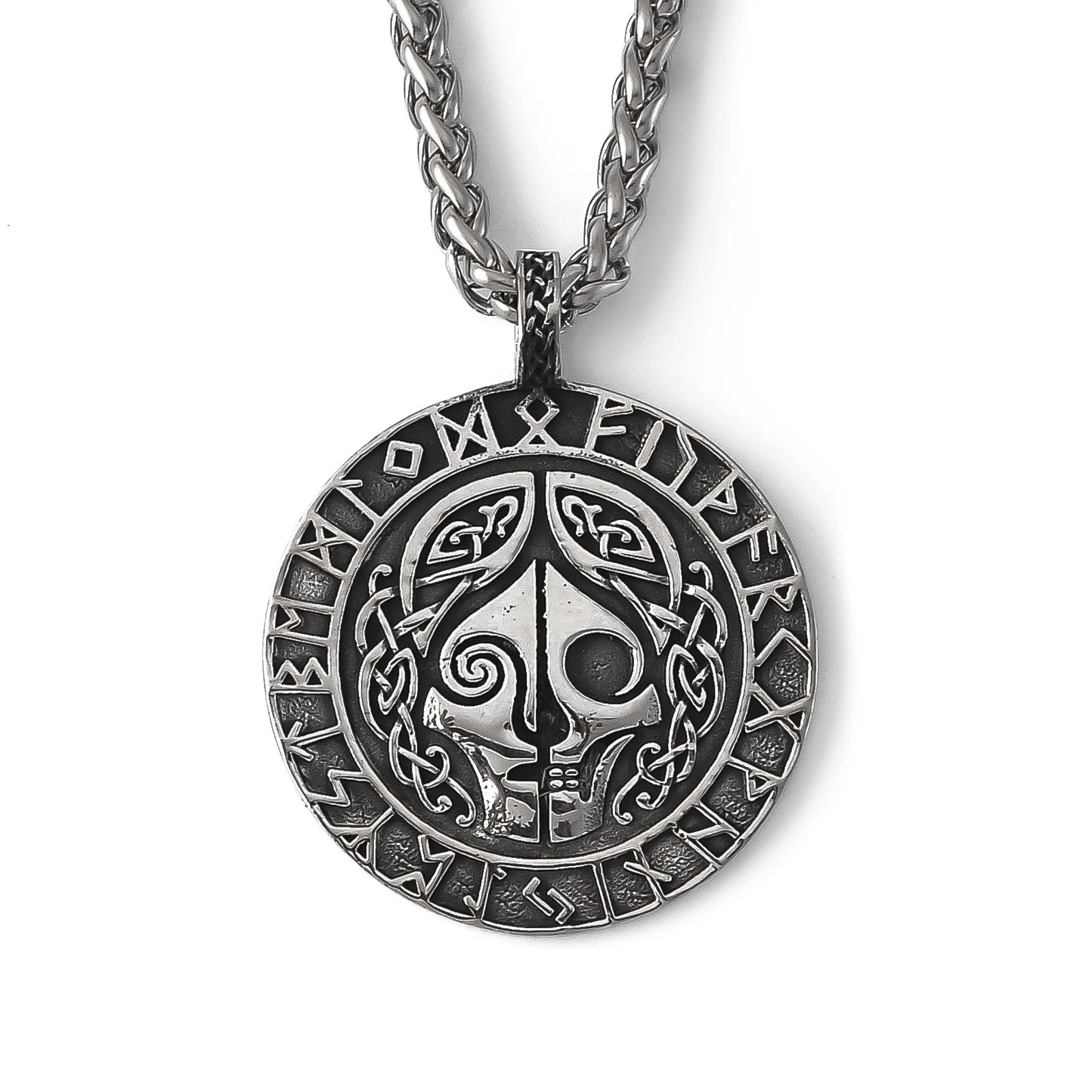 Original Design Stainless Steel Viking Jewelry Norse Goddess Hel Amulet Necklace