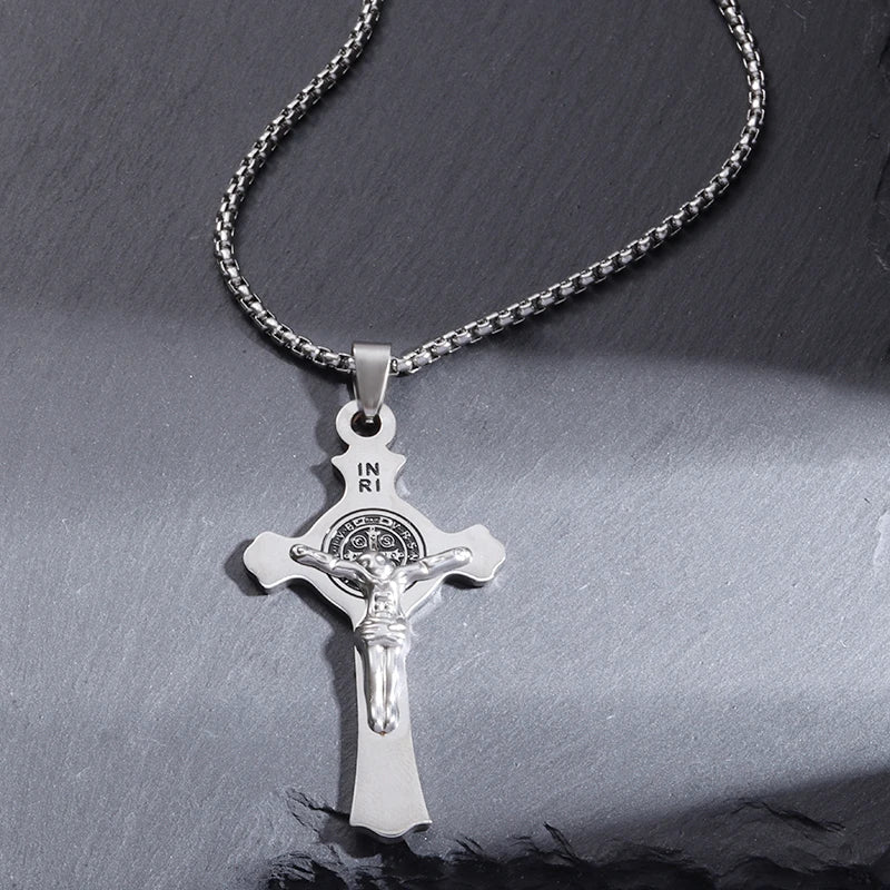 Creative Retro Ancient Egyptian Ankh Cross Pendant Necklace for Men Personalized Animal Totem Necklace Accessories Gift