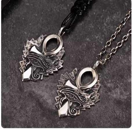 Egypt Anka Gate Of Life Vintage Horus Silver Necklace